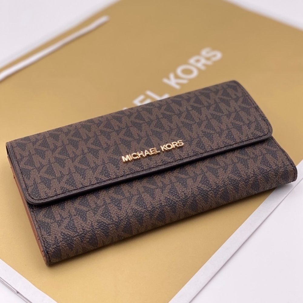 Michael Kors Large Gilly Brown Tote Shoulder Bag and Wallet Set - Picture 9 of 15